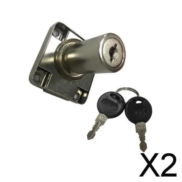 2xCam Lock Desk Drawer Lock with 2 Keys for Cupboard Mailbox File Cabinet D