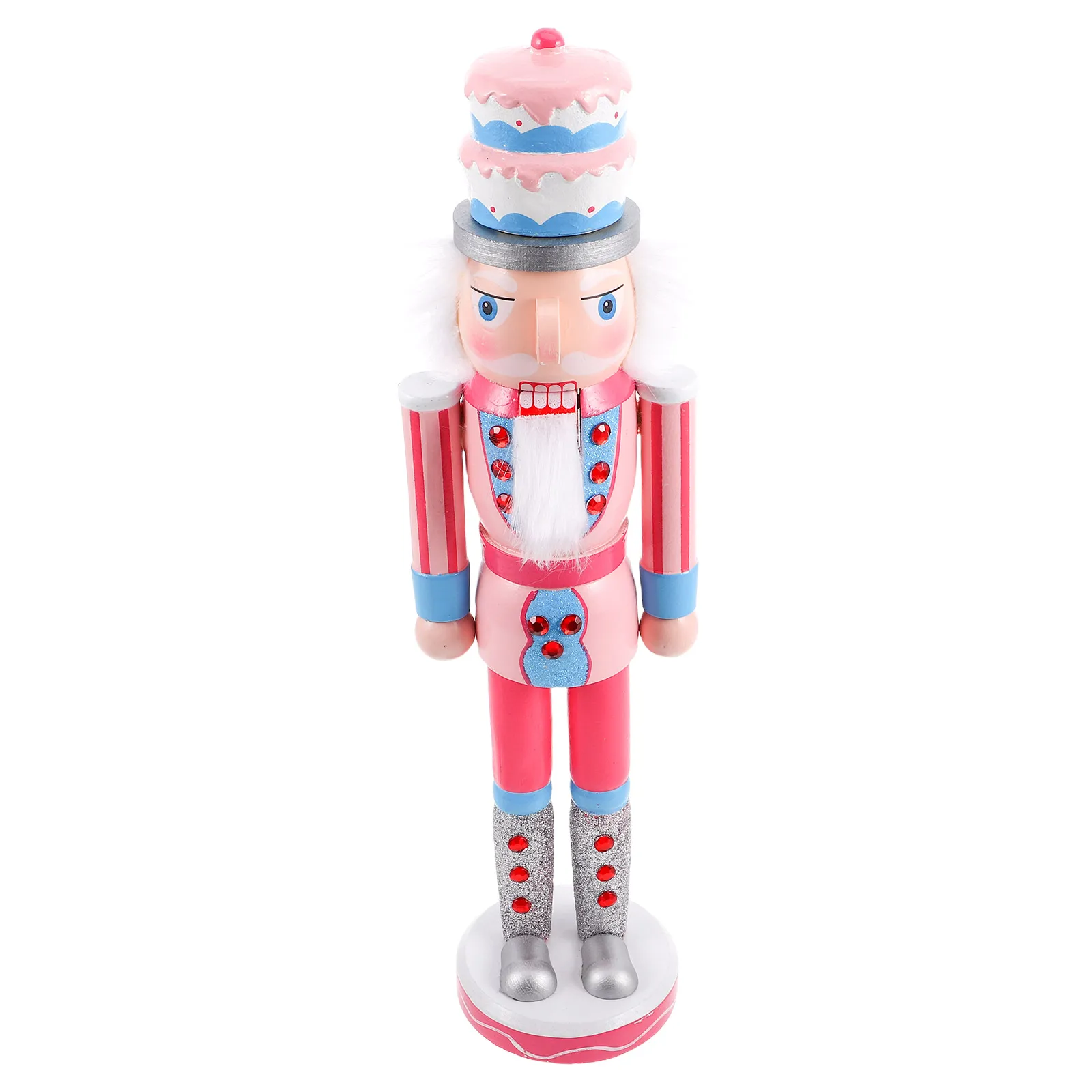 

Wooden Christmas Nutcracker Soldier Decorative Ornament Craft for Room Shelf Display Xmas Table Centerpiece Festive Ambiance