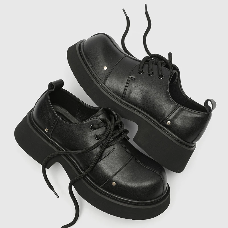 

Черные повседневные мужские кожаные туфли Минималистичные и модные стили Модная уличная уличная высококачественная повседневная деловая обувь 38-46