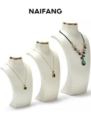Soporte de exhibición de collares de joyería, modelo de figura, soporte para cuello, mostrador, molde para cuello de joyería, exhibición de joyería