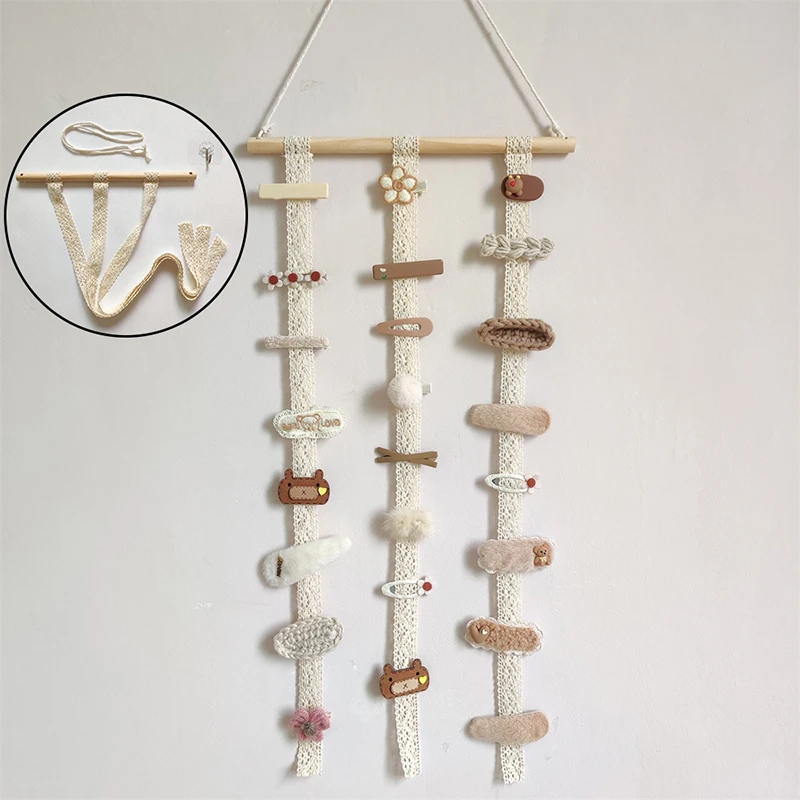 Wooden Cloud Baby Hair Clips Holder Princess Girls Hairpin Hairband Storage Pendant Jewelry Organizer Wall Ornaments Hanging