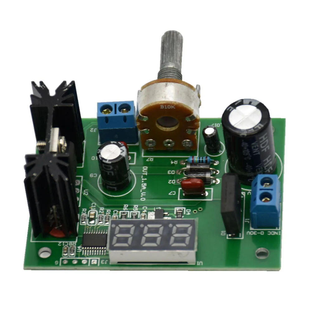 

Adjustable Voltage Regulator Module LED Display 125V-28V Dc Power Supply Continuous Output Protection Circuit Board