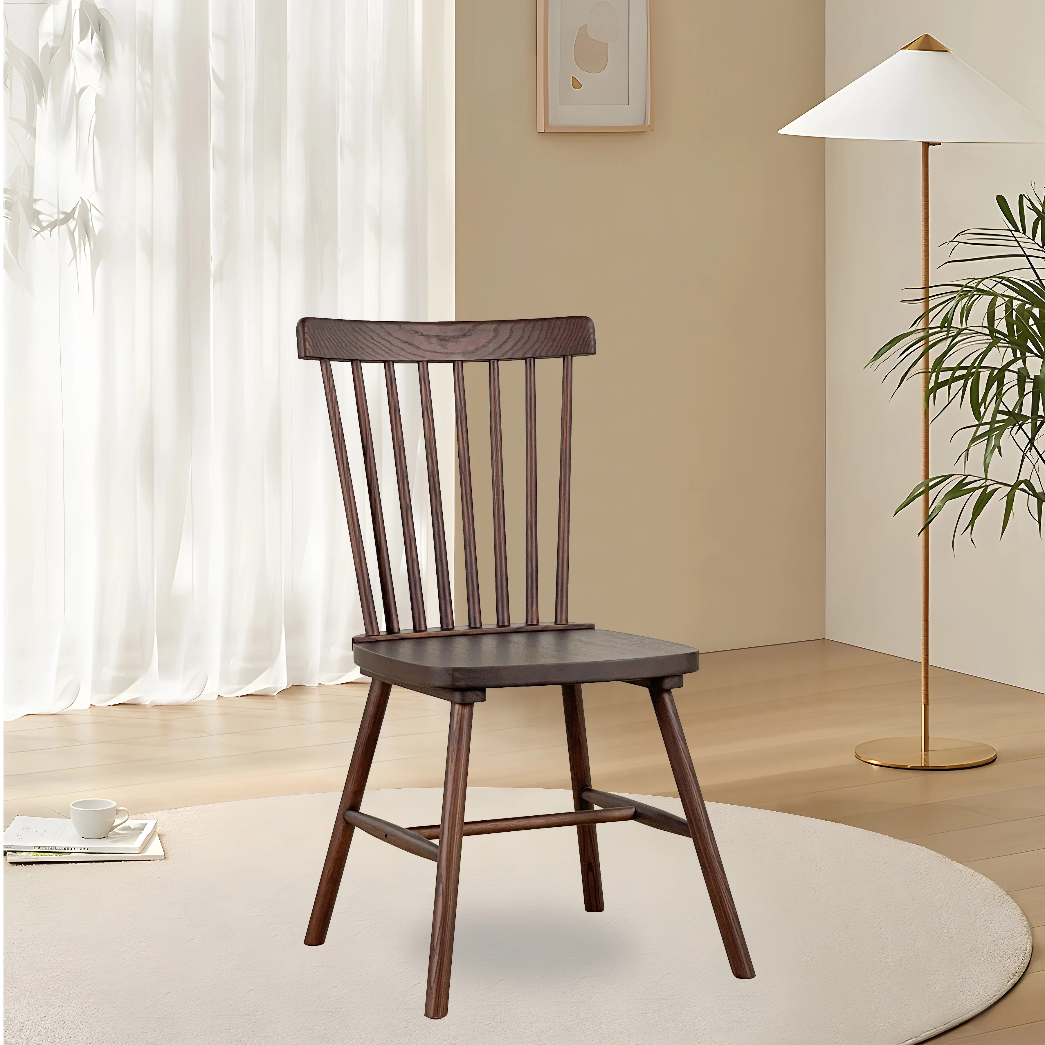 

Dining room chairs furniture windsor vintage Nordic solid wood designs for hotel