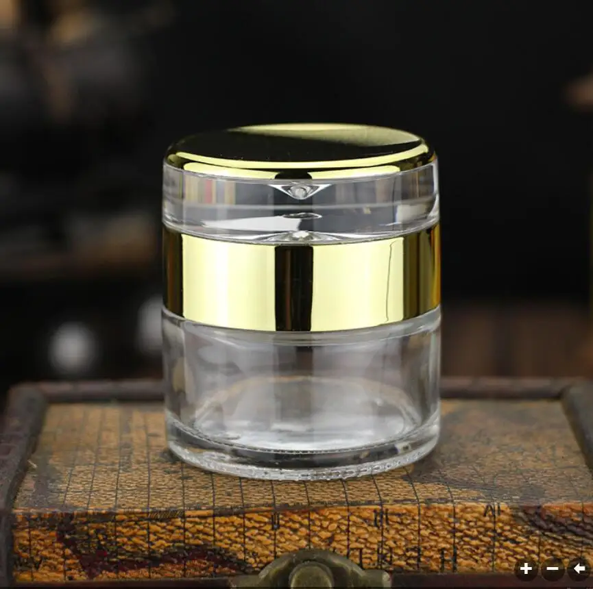 50G transparent glass jar pot tin bottle mask gel essence day night cream moisture body scrub skin care cosmetic packing