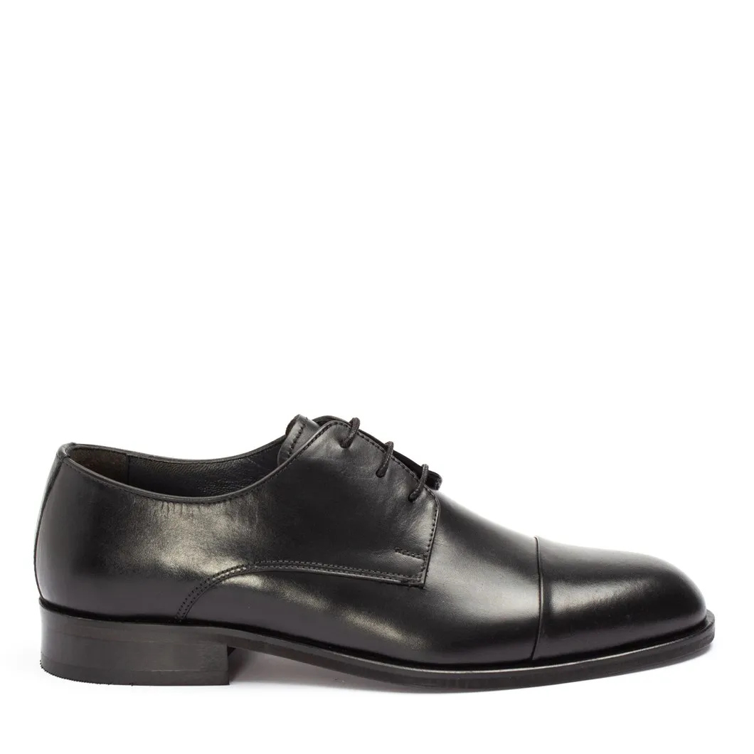 Black men's leather shoes 671-1