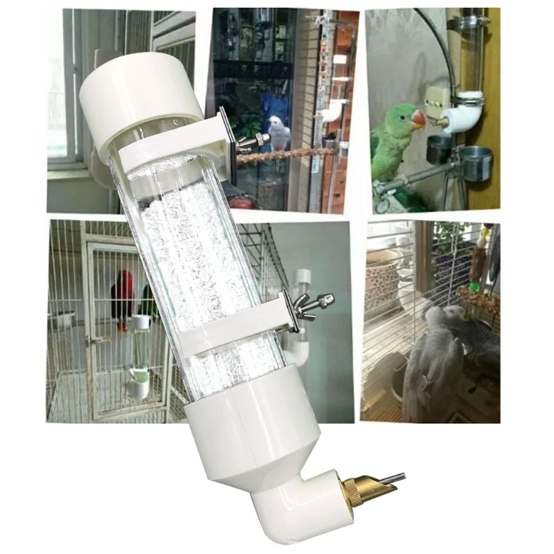 D0AD Pet Cage Hanging Automatic Food Bowl Drinker Bird Water Bottle Parakeet Feeder