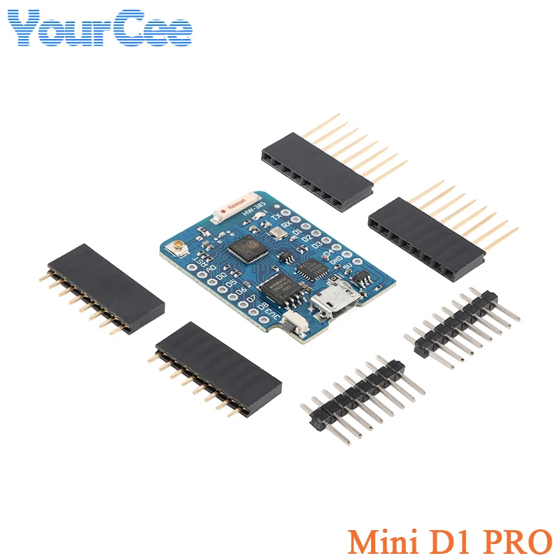 ESP8266 MINI D1 Pro Nodemcu Lua IOT WiFi Wireless Development Board Module Upgrade 3.3V With Pins for Arduino