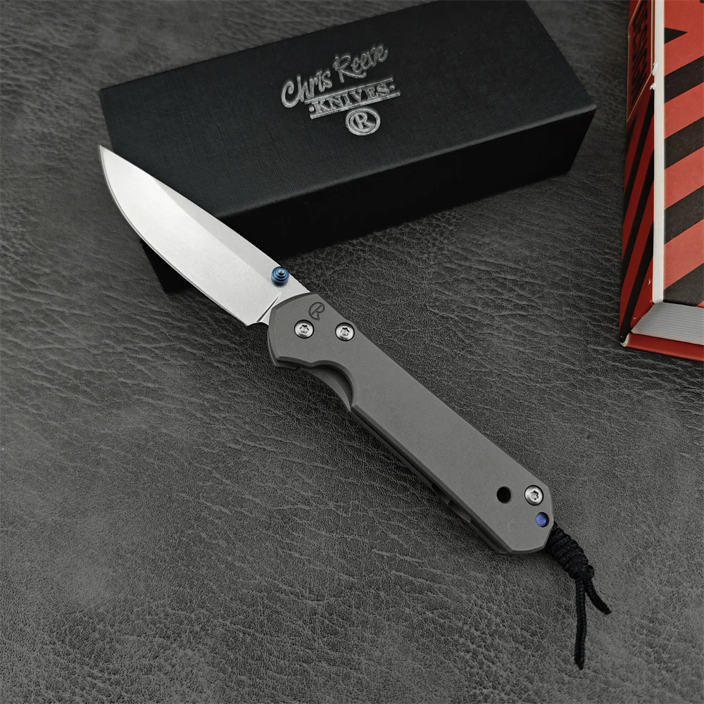 Chris Reeve Folding Pocket Knife D2/440C Blade Titanium Alloy/420 steel Handle Hunting Tactical Knives Safety Utility EDC Tool