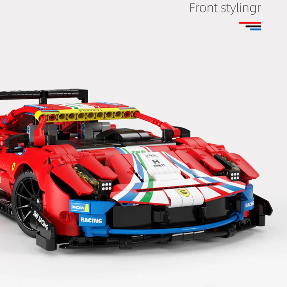 Modellino Tecnico RC Scala 1:14, Auto Sportiva Italia 488 Pista Spider, Kit di Costruzione con Telecomando 2.4GHz