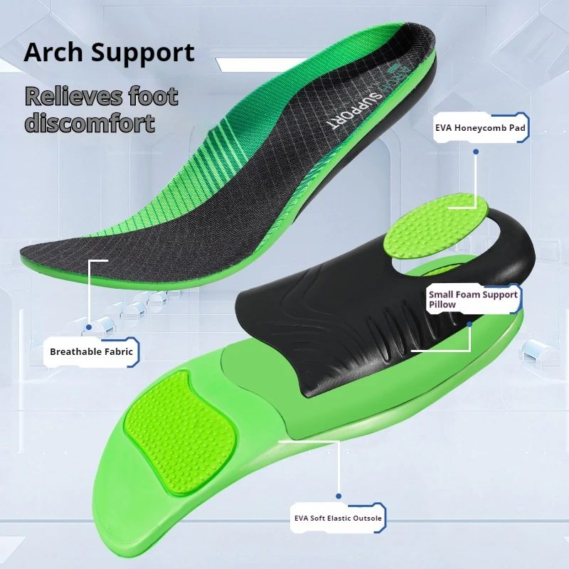 1 Pair New Arch Support Shoe Sole Orthopedic Shoe Insoles for Men & Women Comfortable Running Sports Shock Absorption Quality