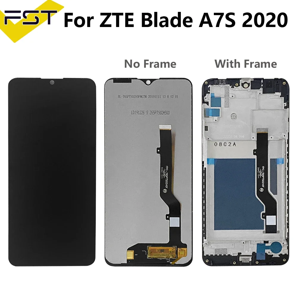 Original LCD For ZTE Blade A7s 2020 A7020 A7020RU LCD Display Touch Screen Digitizer For ZTE BLADE A7S 2020 LCD With Frame