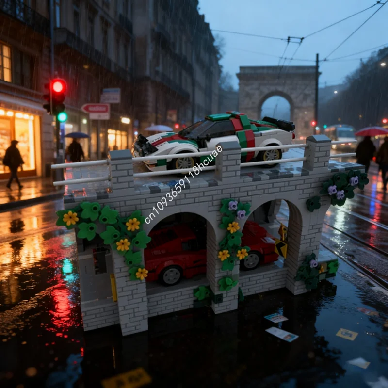 

1239pcs MOC City Champion Italian Street Galleria Model Building Blocks DIY Toy Creative Christmas Gift Idea Education Birthday