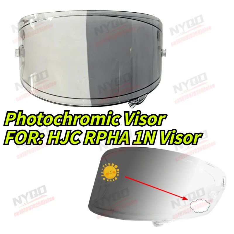 

Motorcycle Helmet Sun Visor Day and Night Universal Sunscreen High-definition Photochromic Suitable for HJC RPHA 1N Visor