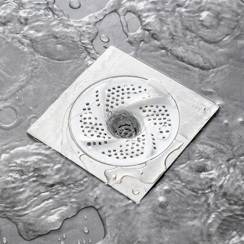 1/3/6 Pcs Anti-Clogging Drain Cover Rotating Mesh Sink Strainer Hair Catcher with Drain Holes Bathroom Shower Drain Filter Cover