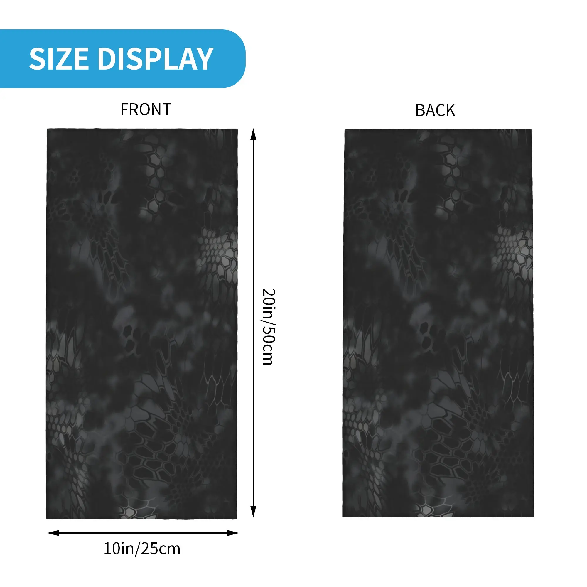 Custom Snake Scales Pattern Bandana Neck Warmer Women Men Winter Ski Hiking Scarf Gaiter Skin  Face Cover