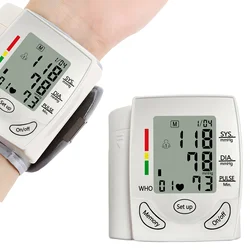 Medical Digital Wrist Blood Pressure Monitor Medical Upper Sphygmomanometer Automatic Tonometer Tensiometro Blood Pressure Met