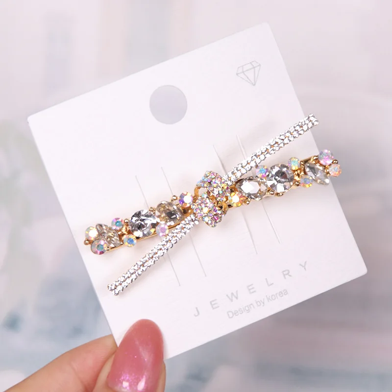 korean hair accessories  Hair Clip with Sparkling Rhinestone spy x family Duck bill side clamp hair accessories for girls