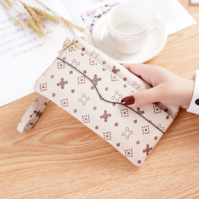 Women\'s Brand Clutch Purse Ladies Money Wallet for Women\'s Clutch Bag Slim FeMale Wallet Card Holder Uneven Wallets Made Leather