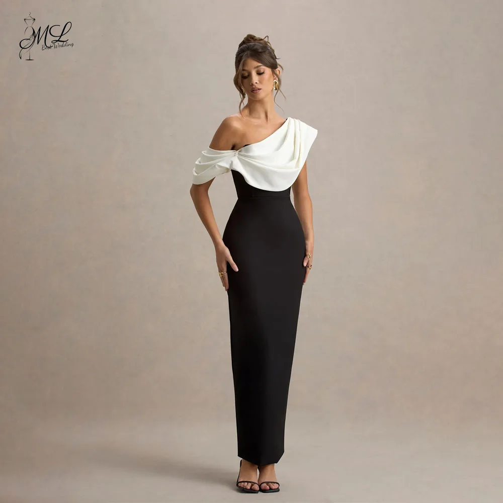 ML Vintage Multiple Color Formal Dress Elastic Backless Celebrity Draped Shoulder Maxi Dress Women Gowns Event Prom Gowns Custom