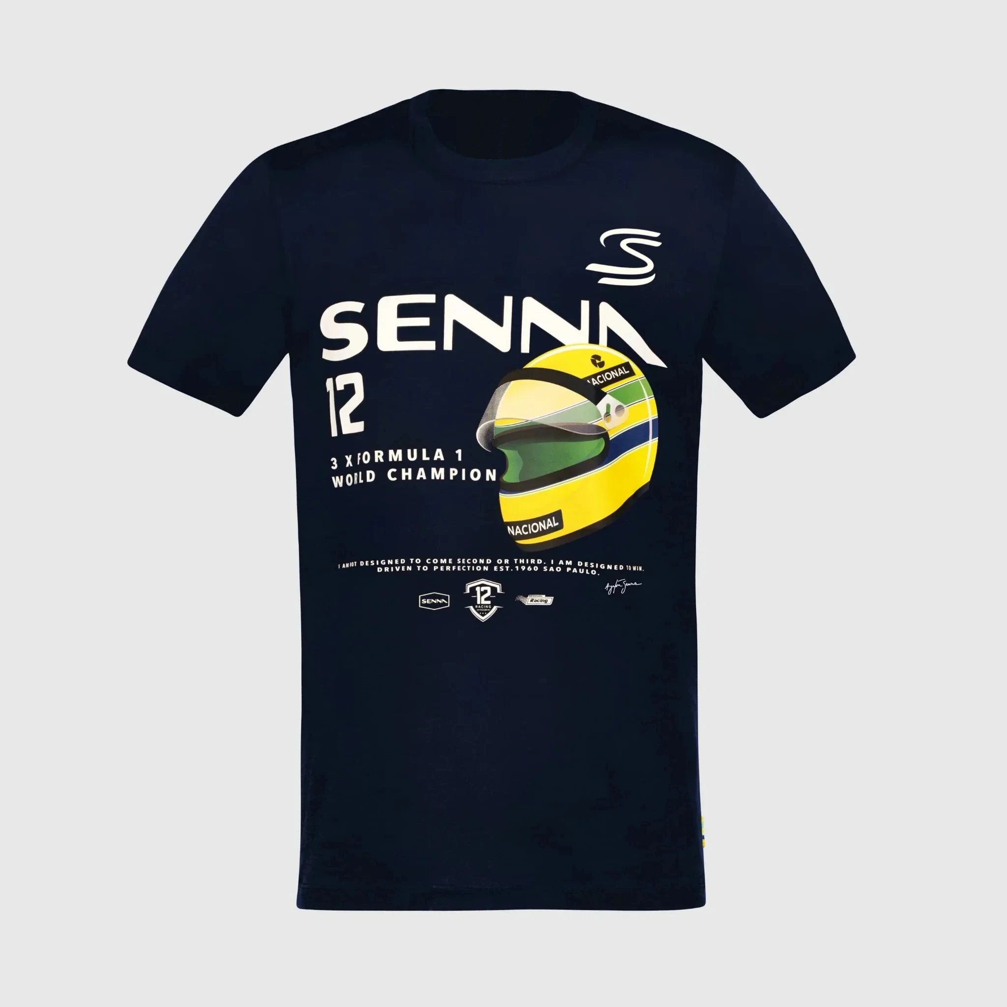 أيرتون سينا 12 سائق متحمس رياضة السيارات المشجعين الرجال تي شيرت الصيف قصيرة النساء تي شيرت 2025 جديد ملابس الأطفال بلايز