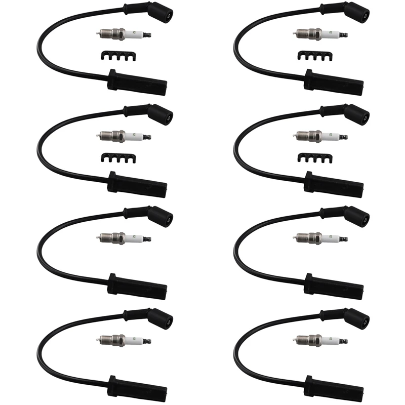 8X 19297035 Ignition Wires& 8X 41962 Spark Plug Set For Chevy GMC 4.8L 5.3L 6.0L Savana 2500 3500