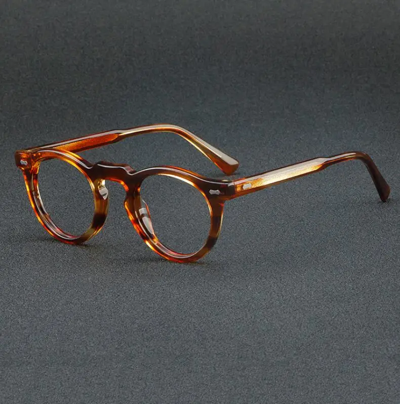 Mode Runde Acetat Blau Licht Blockieren Lesebrille Männer Optische Brillen Frauen Klare Linse Presbyopie Brille – Detail 6