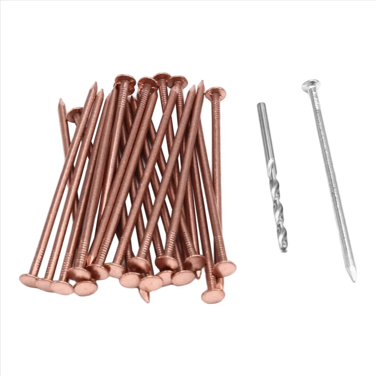 HITL 25 Uds. Clavos de Cobre para Eliminar Árboles, Clavos de Cobre Puro de 3.5 Pulgadas a Granel, Púas para Eliminar Tocónes, Clavos de Ferretería para Árboles