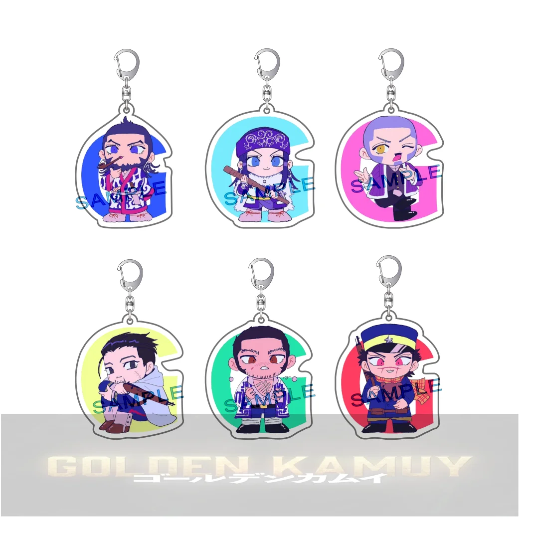Golden Kamuy Character Acrylic Keychain Saichi Sugimoto Asirpa Portable Bag Hanging Ornament Anime Merch Birthday Gift For Fans