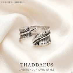 Feather Ring For Women & Men New Vintage Gift in 316L Steel Titanium