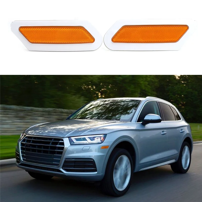 

1 Pair Front Bumper Side Marker Lights Yellow Replacement Accessories For Q5 SQ5 2018-2020 80A945071 80A945072-AS55