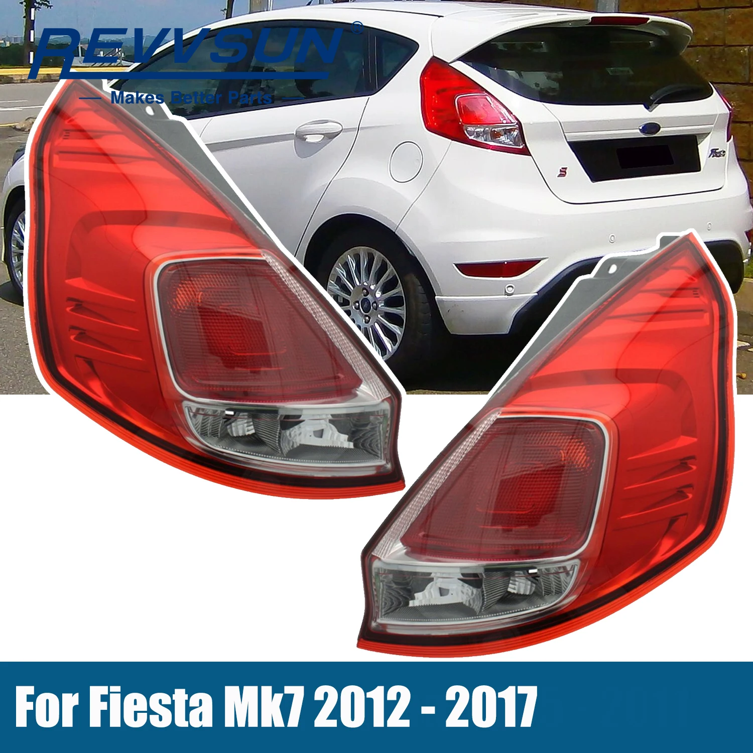 

Rear Tail Light Lamp Housing Right / Left Hand Side RH / LH For Ford Fiesta VI Mk7 2012 - 2017 Hatchback C1BB13404AD C1BB13405AD