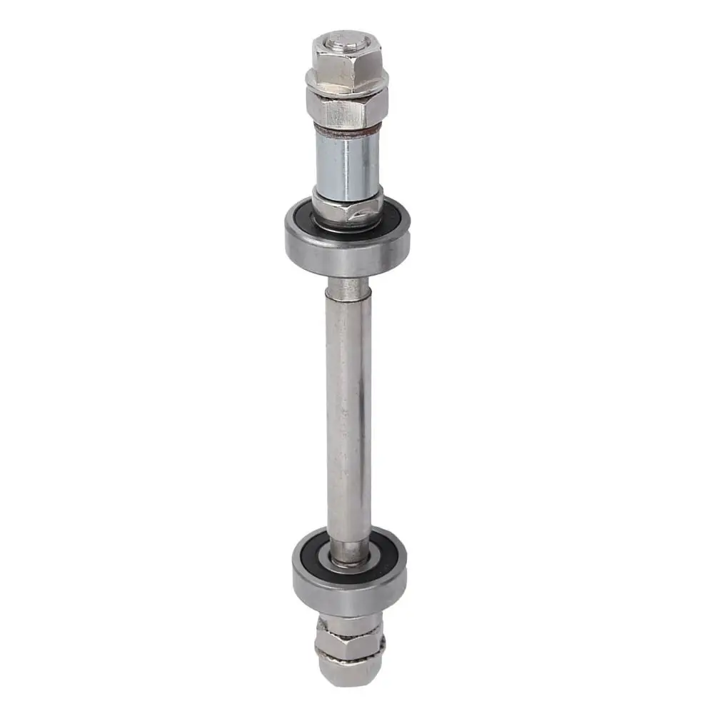 Durable Length 140mm 180mm Bike Wheel Hub Axle Metal 6000 Bearing Solid Shaft Lever Sliver Front Rear Hub Axle Mountain Bikes