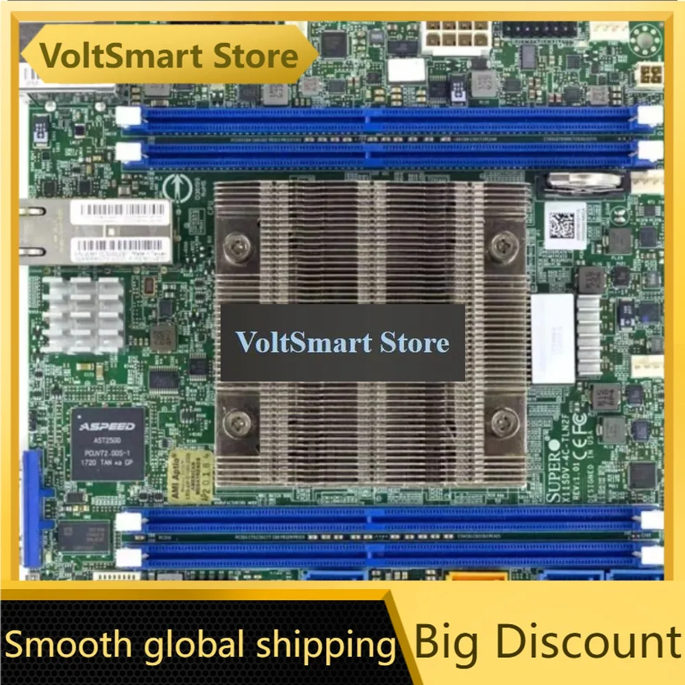 VoltSX11SDV-4C-tln2f, D-2123it Quad-core Nas Server Motherboard, Dual 10 Gigabit Ports