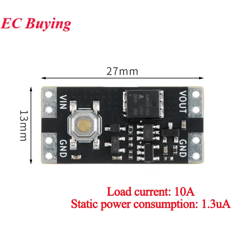 10Pcs/1pc Single Bond Button Bistable Switch Module 3.5-5.4V 4.5-26V 300nA 1.3uA Load 10A Low Power Wide Voltage Micro One Key