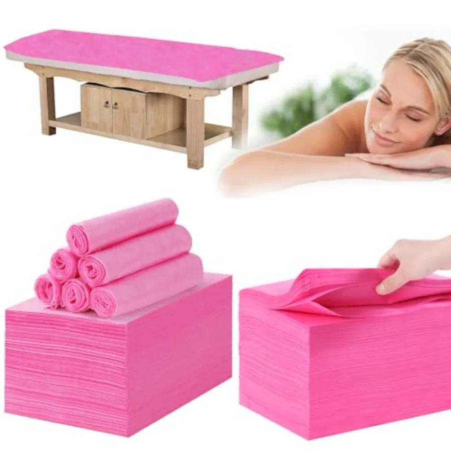 

Disposable Bed Sheets for Massage Table 31" x 71" Waterproof Massage Table Sheets Soft Non Woven Fabric SPA Massage Table Bed C