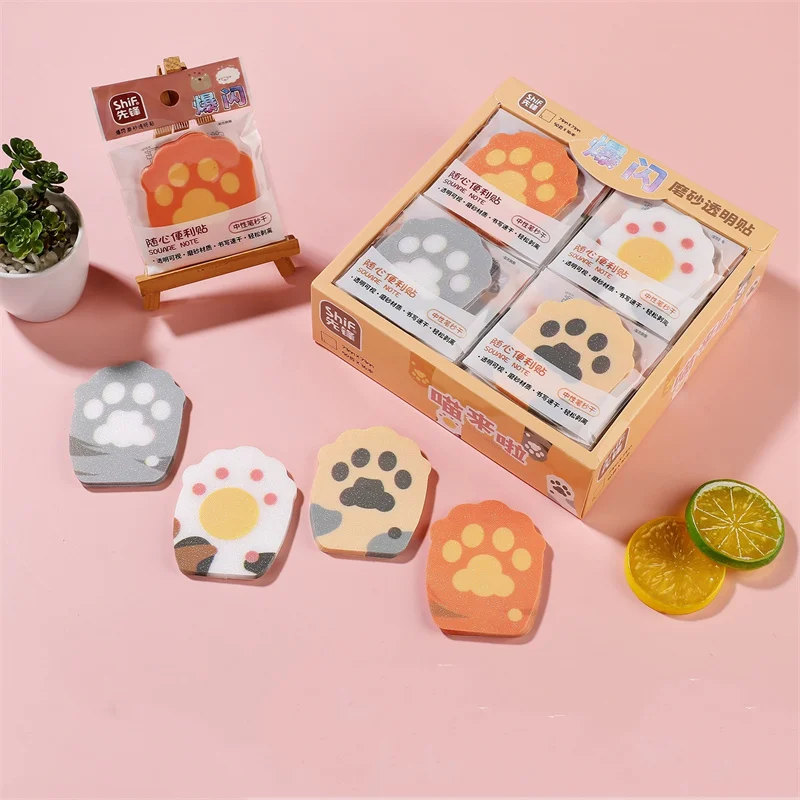 

24pcs/lot Creative Cat Paw Memo Pad Sticky Note Creative N Times Stationery Label Notepad Bookmark Post School Supplies