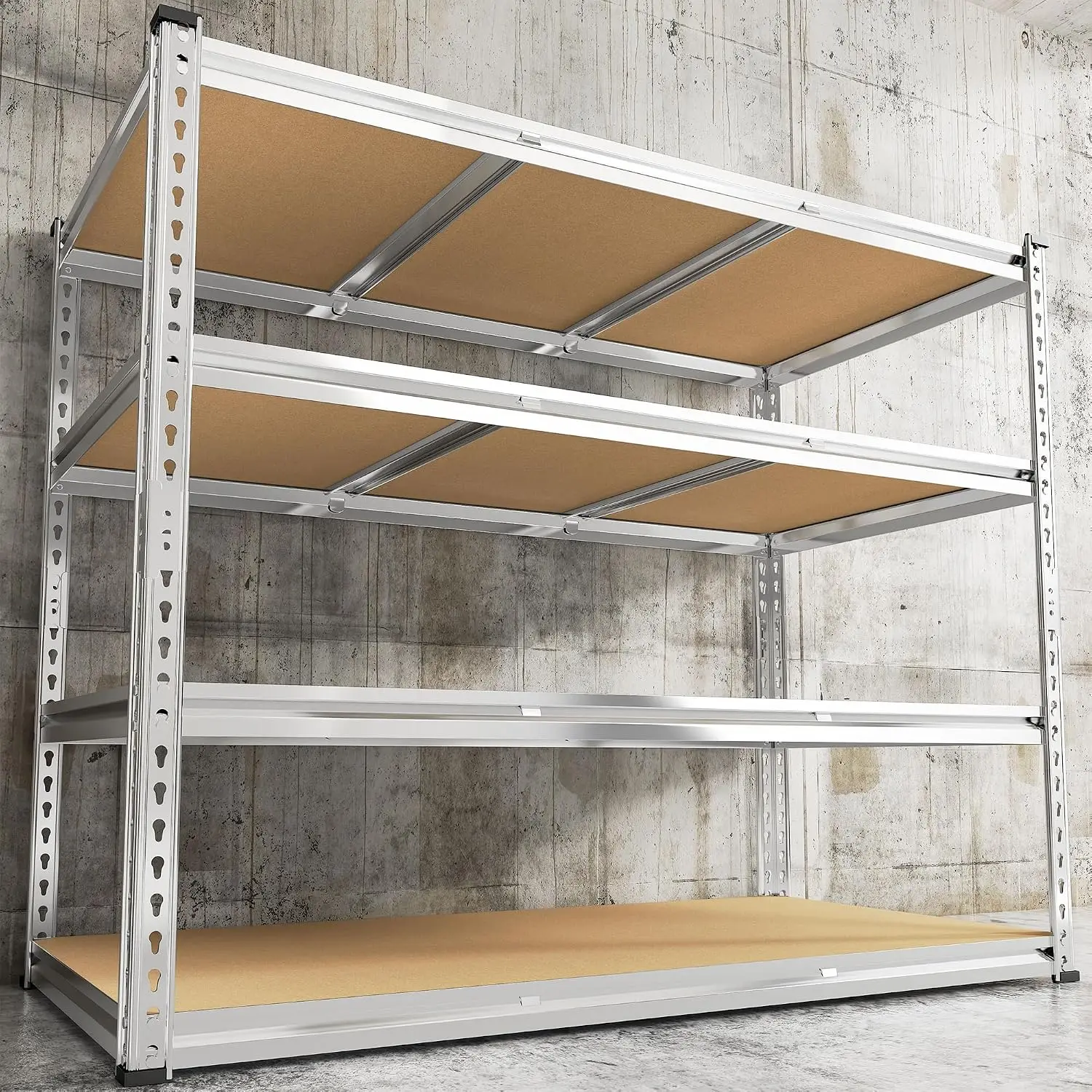 4 Tier Heavy Duty Metal Garage Shelf 2550LBS Adjustable Storage Unit Basement Warehouse 48