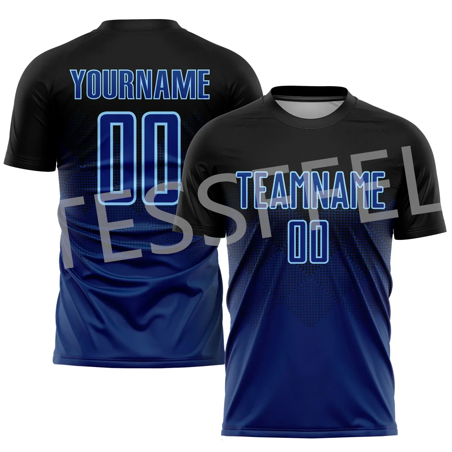 Custom Name Football Team Suits Soccer Sports Jersey Retro 3DPrint Summer Casual Harajuku T-Shirts Streetwear Short Sleeves XA26