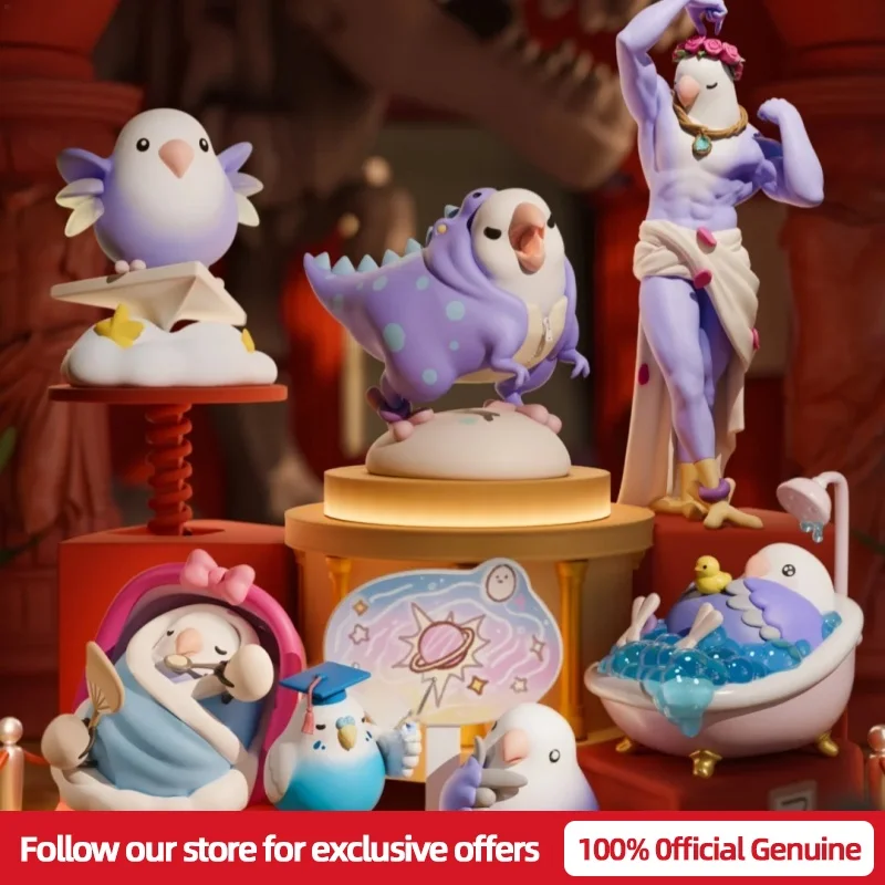 Original PLZDOT Bad Birdie Vogelgesang Blumenduft V4 Serie Figuren Blind Box Desktop-Ornament Sammlerstück Festliche Geschenke