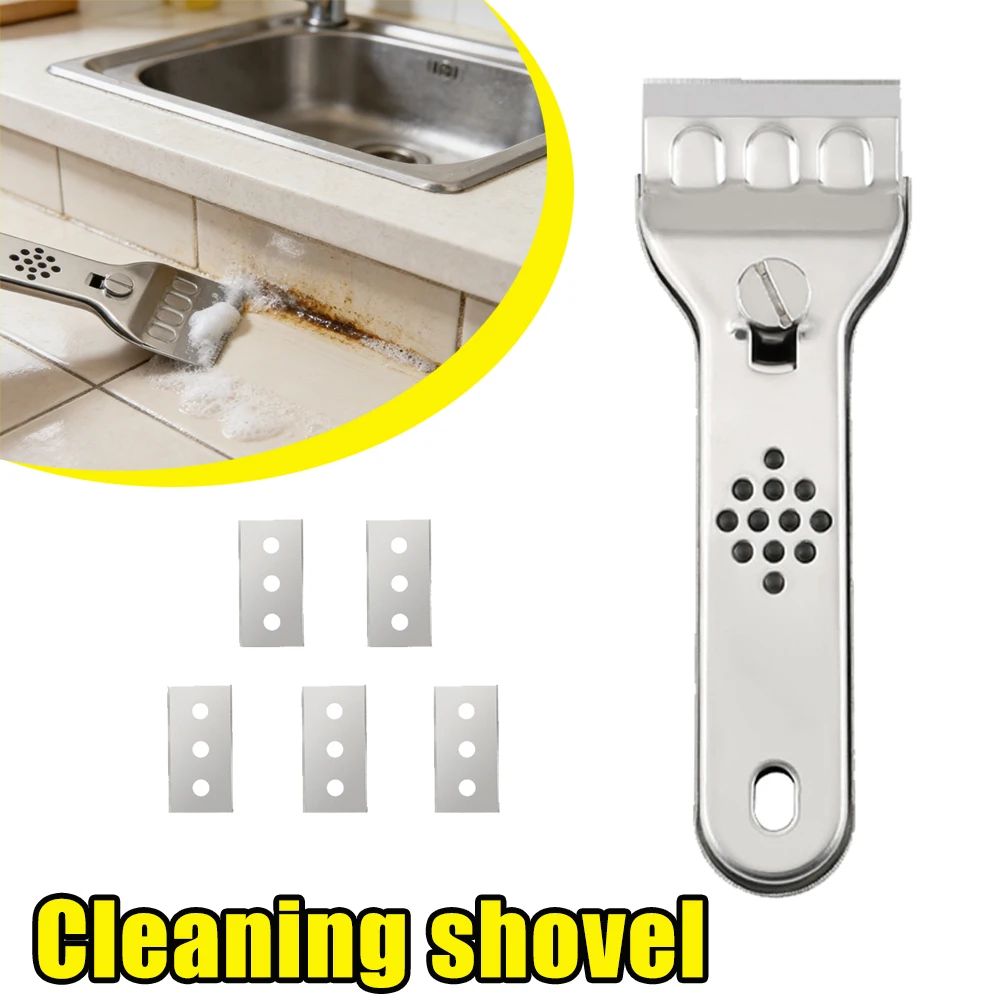 

Multifunctional Stainless Steel Cleaning Scraper For Kitchen Tile Wall Floor Stain Removal Professional Heavy Duty Scraper
