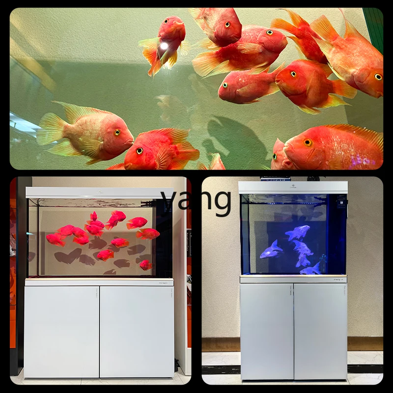 Yhl Intelligent Medium-Sized Living Room Ecological Household Ultra-White Glass Screen Floor Bottom Filter Aquarium