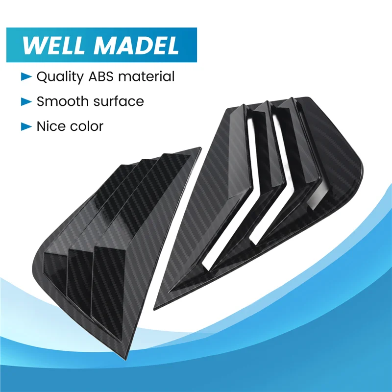 

A09E-2X Carbon Fiber Style Rear Side Window Quarter Louver Cover For Kia Optima K5 2011-2015