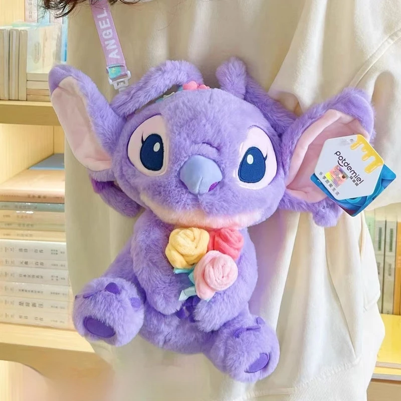 Disney Shi Diqi Doll Dual-Purpose Bag Plush Backpack Cartoon Casual Cute Girl Messenger Bag Pillow Sofa Soft Pillow Girl Gift