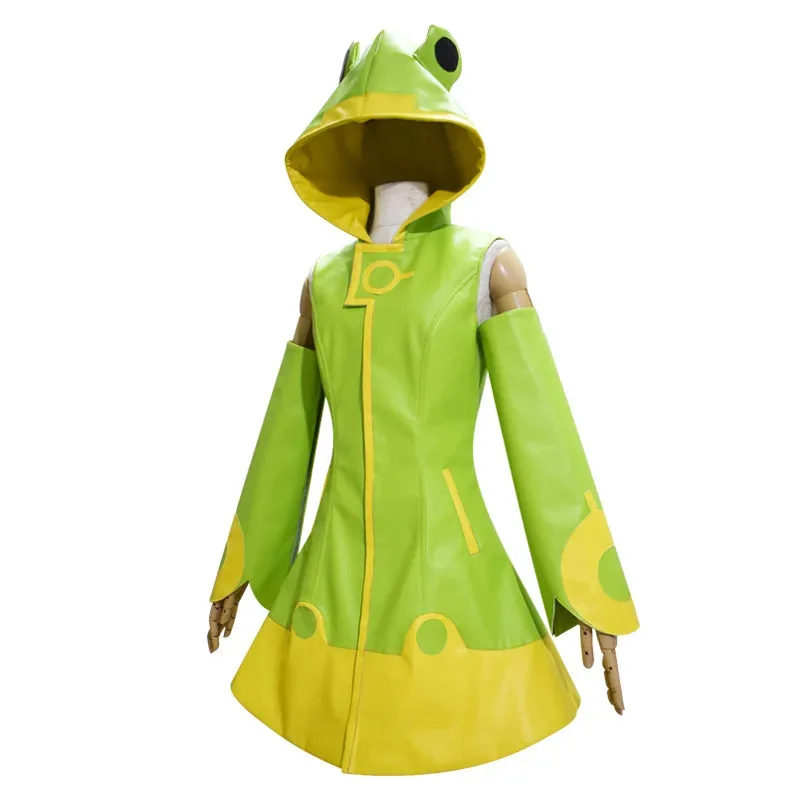 Anime Card Captor Kinomoto Sakura Cosplay Kostüm Perücke Schuhe Mädchen Frauen Frosch Regenmantel für Kinder und Erwachsene