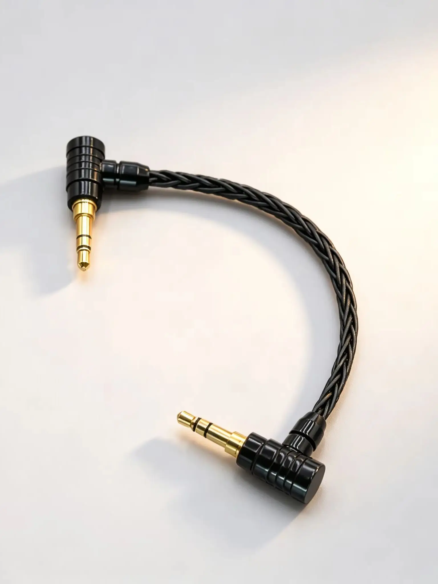 Audiocrast 10cm Kabel Audio 3.5mm Męski na 3.5mm Męski, 8 żył, Posrebrzany, Stereo Hi-Fi, Kabel Audio do Samochodu AUX — zdjęcie produktu 7