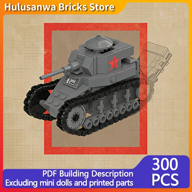 

Модель легкого военного танка T-18M, конструктор MOC, военная техника, модульные технологичные подарки, праздничный набор для сборки, детские игрушки