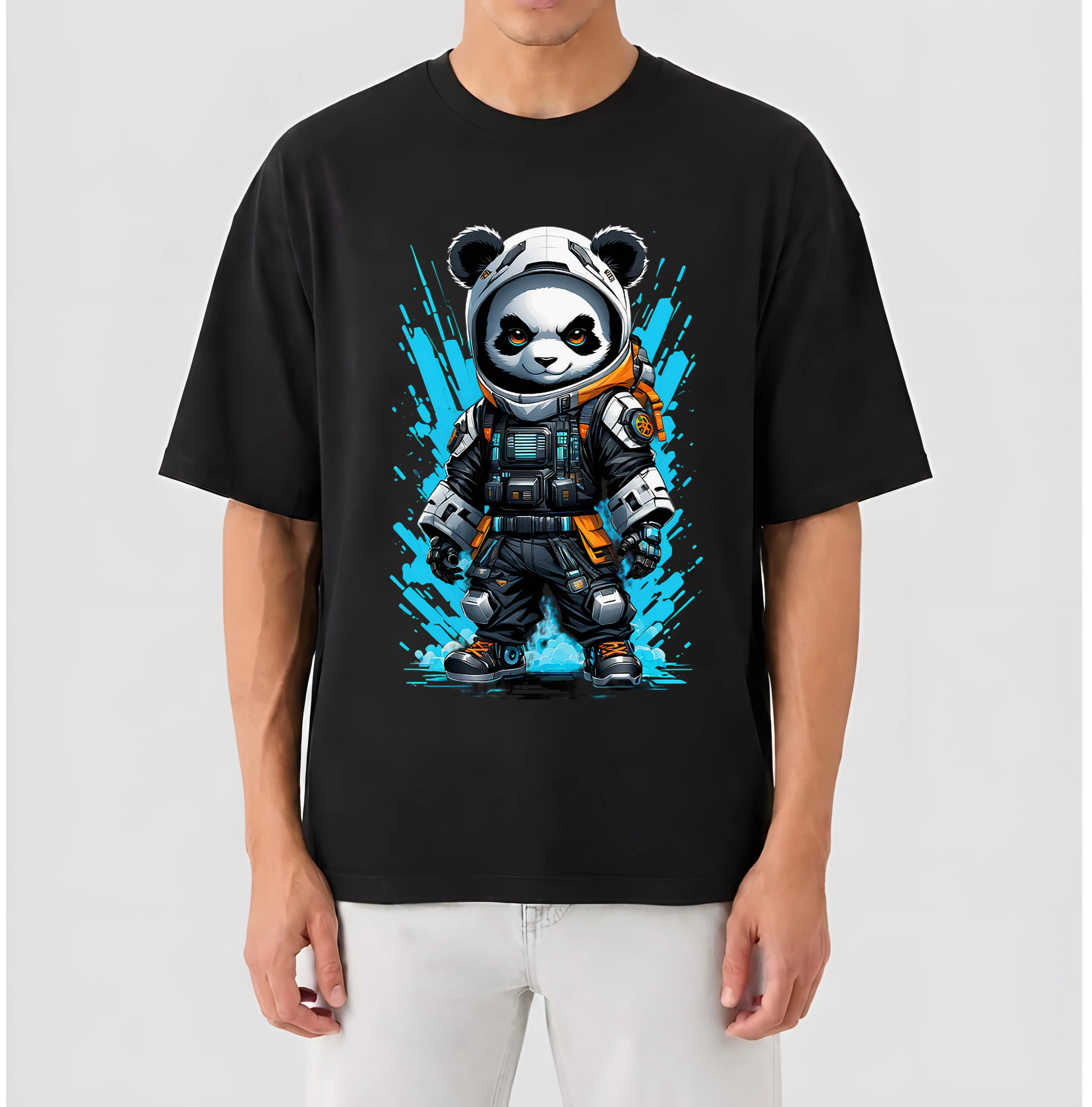 1pcs T shirt for men Summer 100% Cotton Short sleeve Breathable y2k clothing streetwear Printed Running top Solid color Hip-Hop