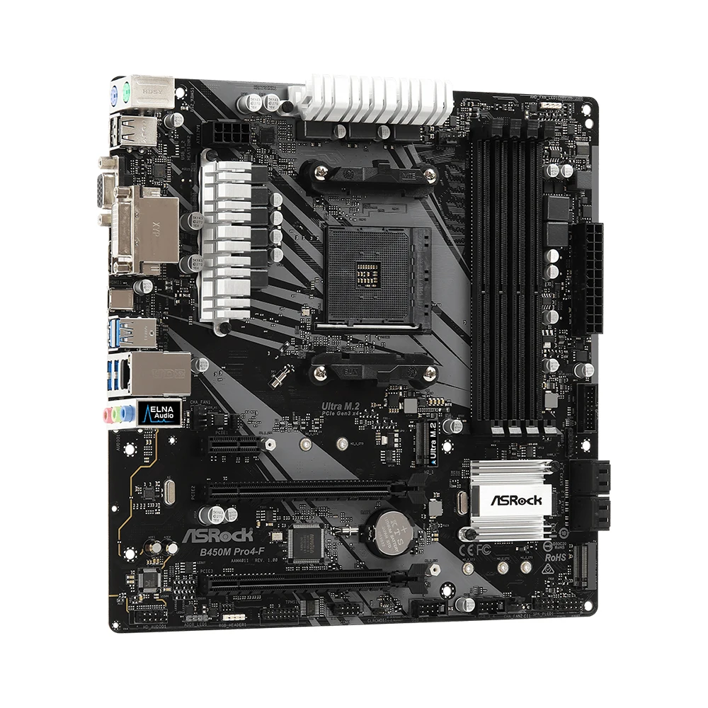 Imagem -03 - Placa-mãe Soquete de Suporte Am4 Ryzen 5700x3d 5800x3d r5 5650g Cpu Chipconjunto Amd B450 Ddr4pcie 3.0atx Msi-b450m