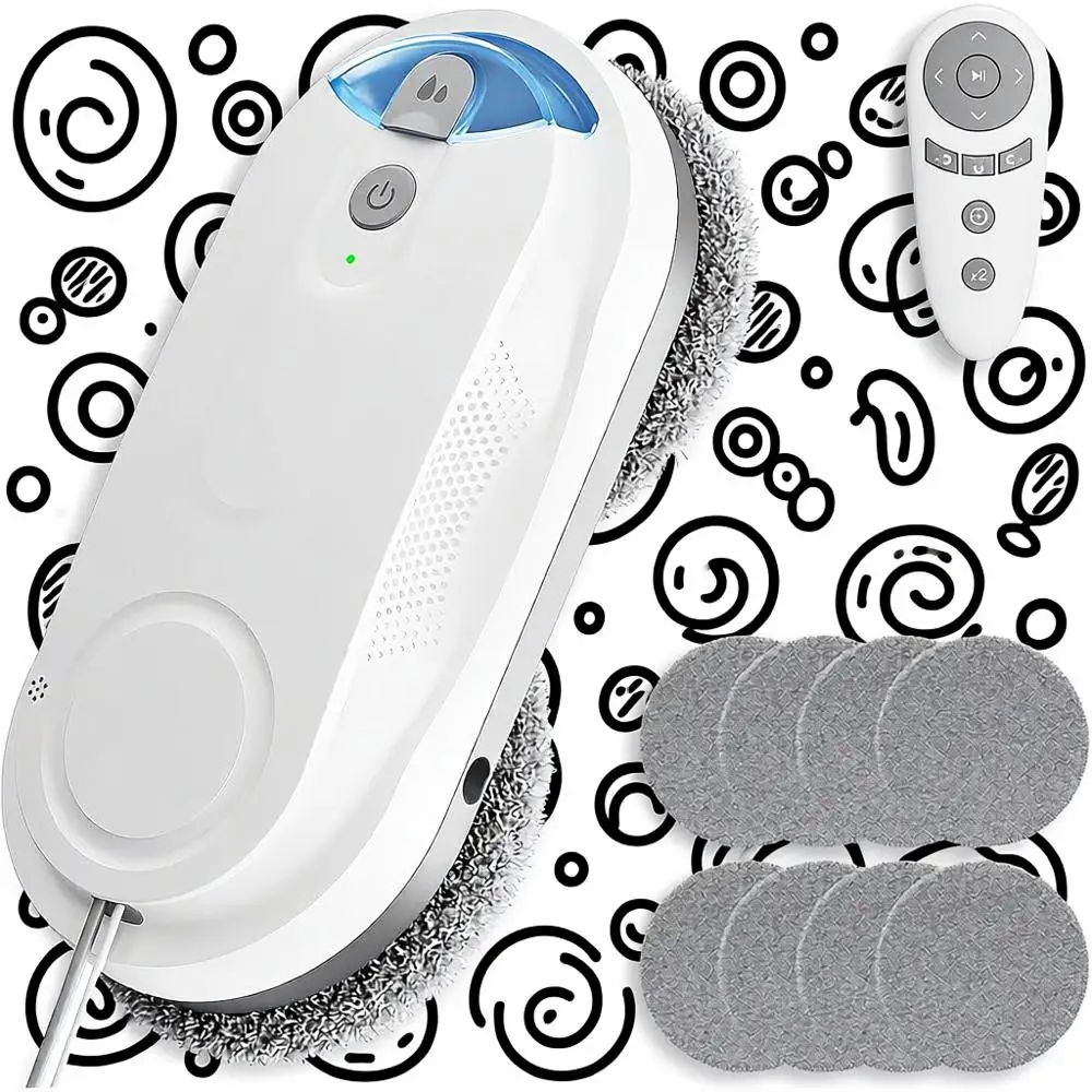 

Робот для мытья окон, автоматический очиститель окон, двойное распыление, макс. 3200 Па, ИИ-планирование и обнаружение краев, дистанционное управление или управление с высокой точностью