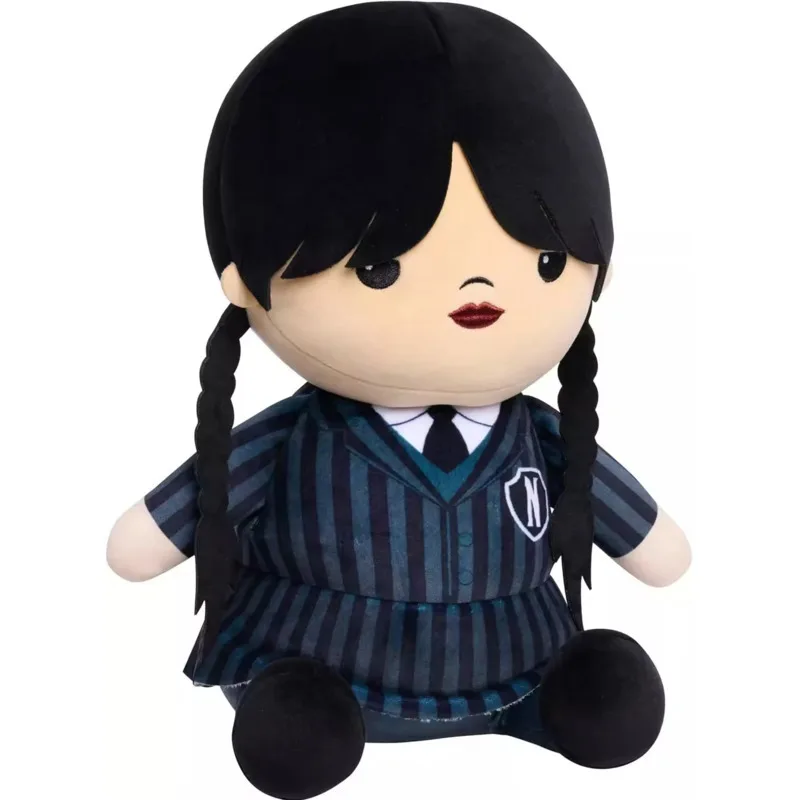 25CM Addams Plush Doll Movie Wednesday Figure Enid Stuffed Toys Kids Accompany Pillow Girl Soft Plushies Children Birthday Gift